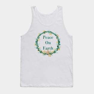 Peace on Earth Wreath Tank Top